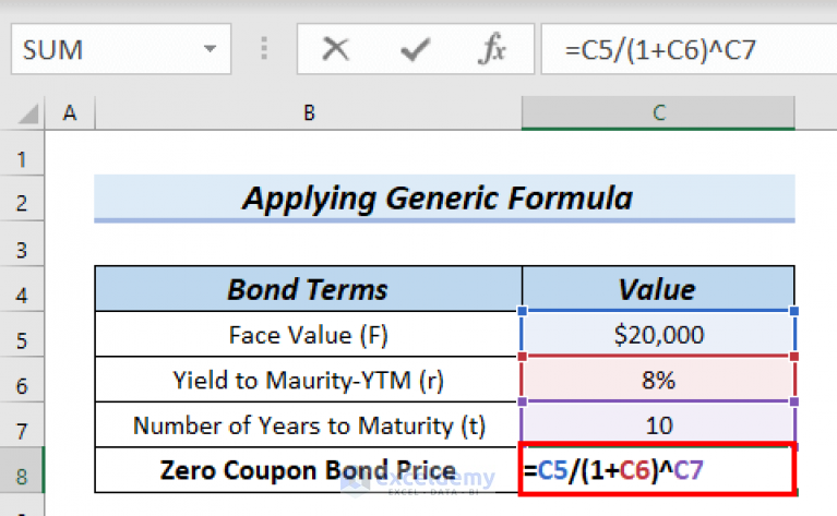 zero-coupon-bond-price-calculator-excel-5-suitable-examples