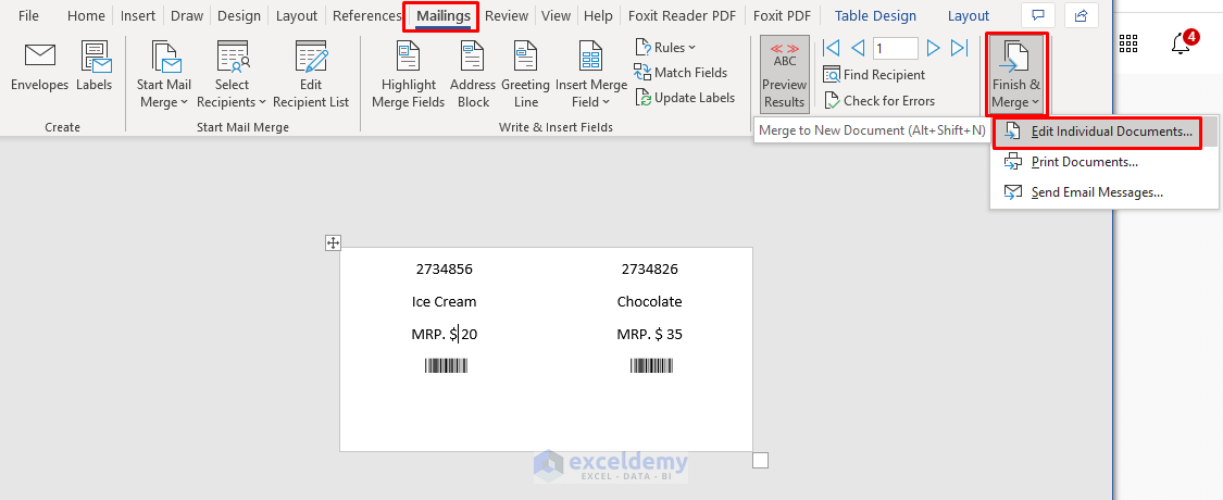 How To Print Barcode Labels In Word