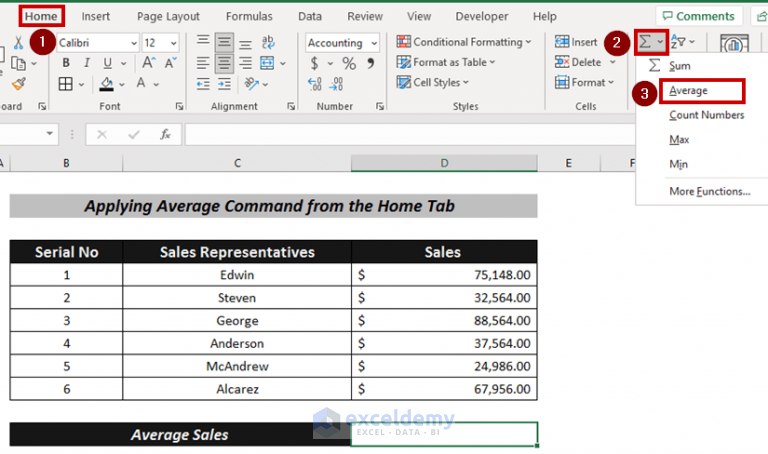 how-to-calculate-average-sales-in-excel-5-simple-approaches