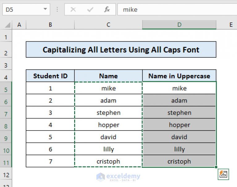 how-to-capitalize-all-letters-without-formula-in-excel-4-methods