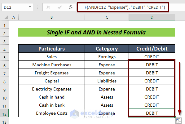 How To Create A Nested Formula With If And And Functions In Excel 