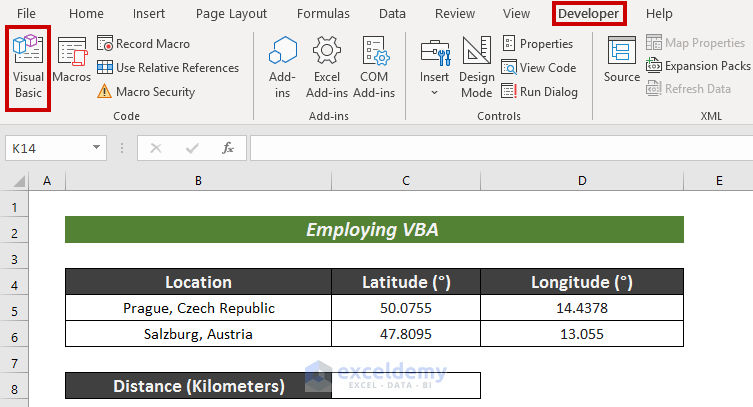 How To Calculate Distance Between Two GPS Coordinates In Excel