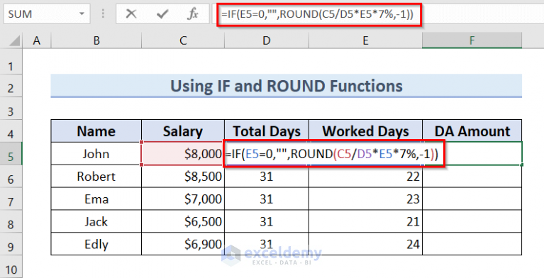 How To Calculate DA On Basic Salary In Excel (3 Easy Ways) - ExcelDemy