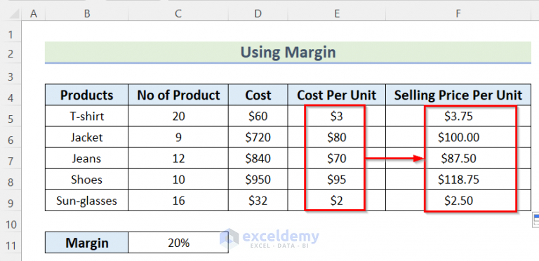 how-to-calculate-selling-price-per-unit-in-excel-3-easy-ways