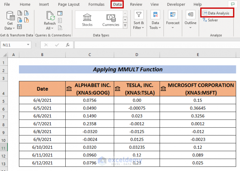 How To Calculate Portfolio Variance In Excel 3 Smart Approaches 6323