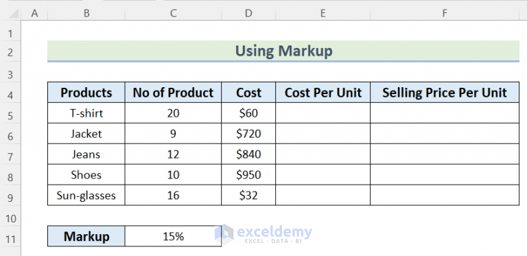 how-to-calculate-selling-price-per-unit-in-excel-3-easy-ways