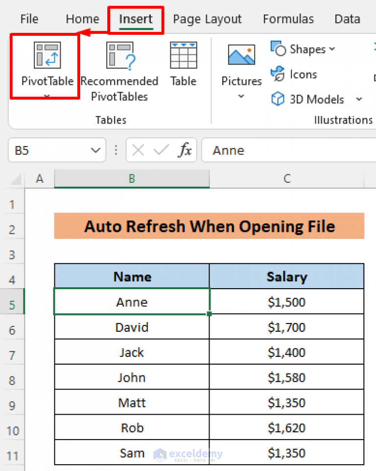 how-to-auto-refresh-pivot-table-without-vba-in-excel-3-smart-methods