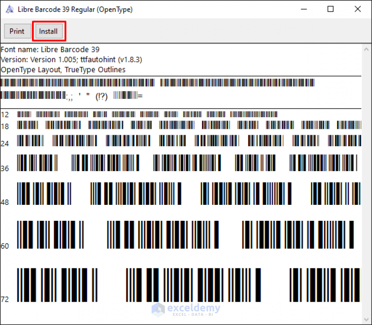 How To Use Code 39 Barcode Font For Excel With Easy Steps 0343
