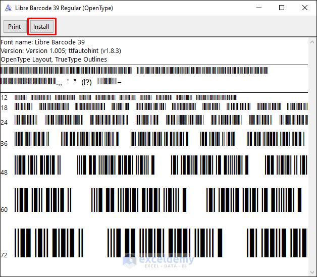 How To Use Code 39 Barcode Font For Excel with Easy Steps 