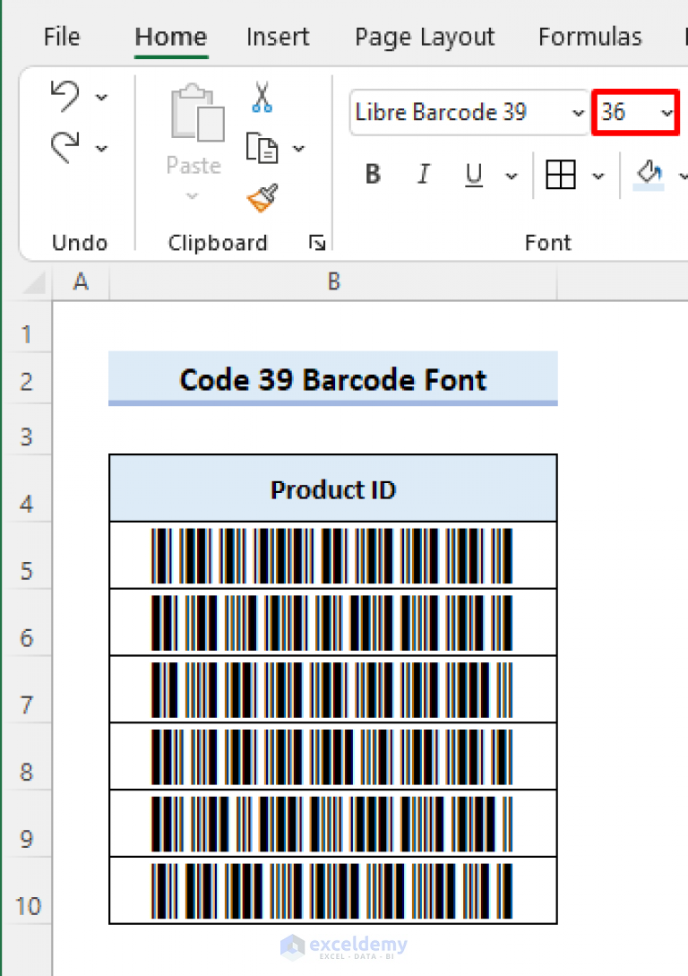 How To Use Code 39 Barcode Font For Excel With Easy Steps 3604
