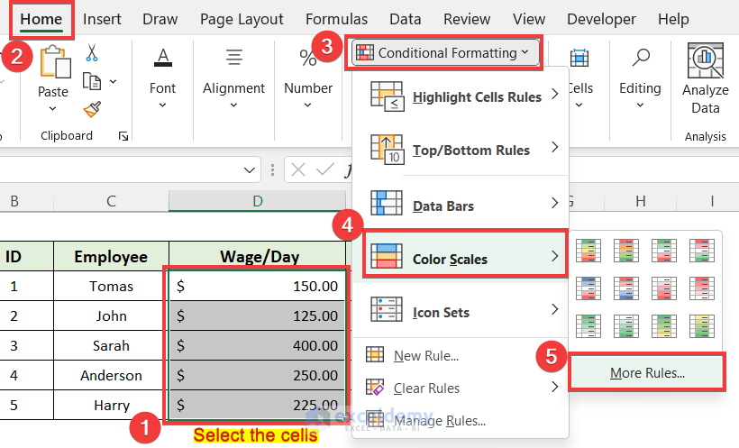  Excel Conditional Formatting Color Scale Based On Another Cell 