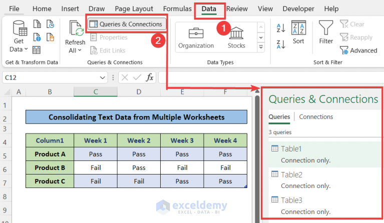 How To Consolidate Text Data In Excel