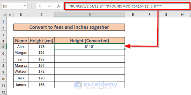 Converting Feet and inches to cm : r/excel