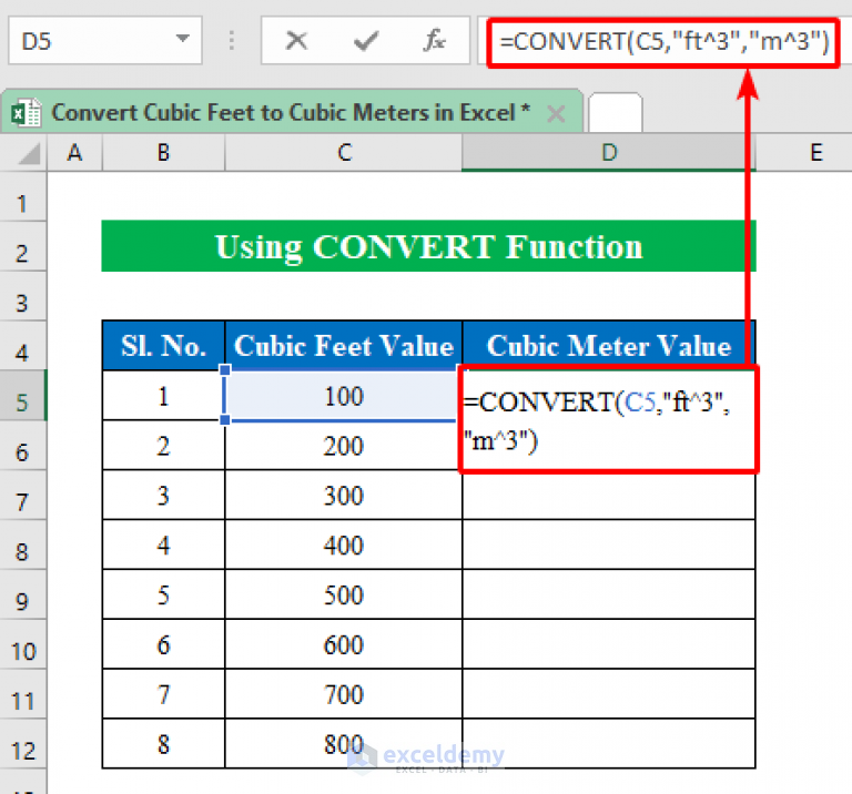 convert-cubic-feet-to-cubic-meters-in-excel-2-easy-methods