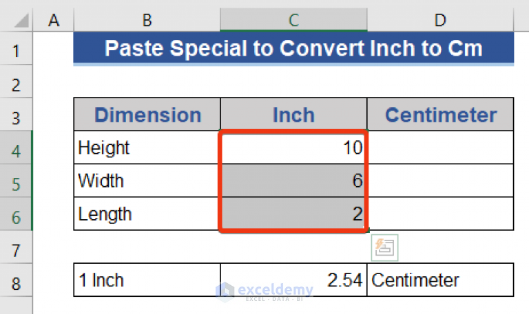 how-to-convert-inches-to-cm-in-excel-2-quick-ways-exceldemy