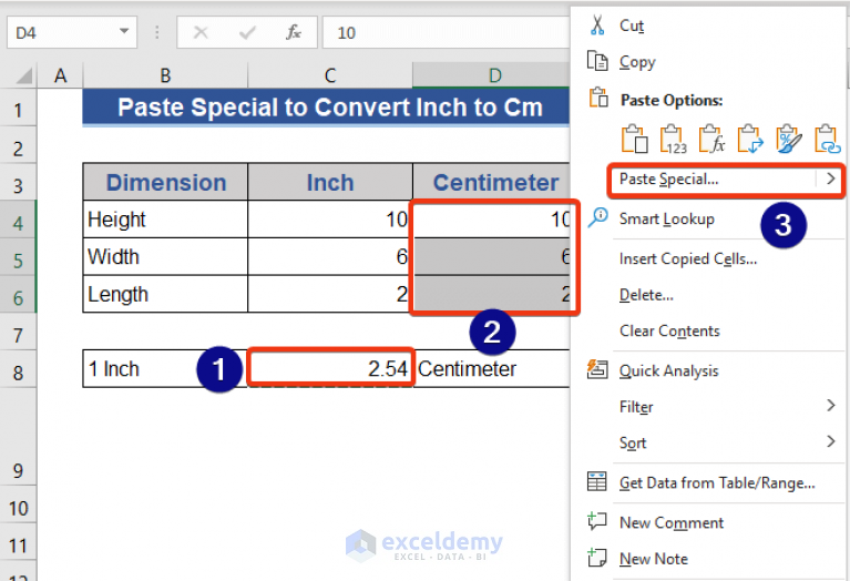 How To Convert Inches To Cm In Excel 2 Quick Ways Exceldemy 8993