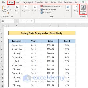 case study with excel