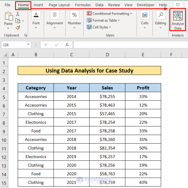 case study interview excel