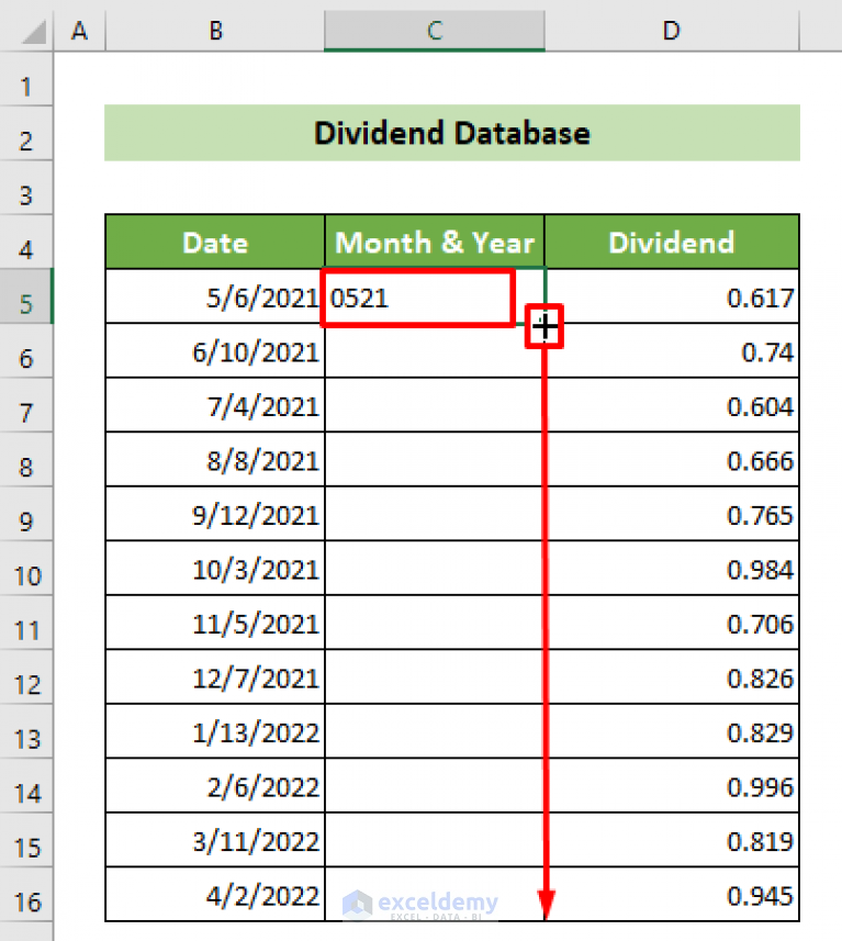 Dividend Reinvestment Calculator with Monthly Contributions in Excel