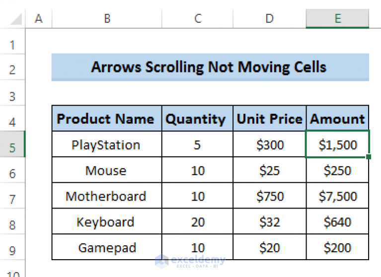 [Fixed!] Excel Arrows Scrolling Not Moving Cells (6 Possible Solutions)