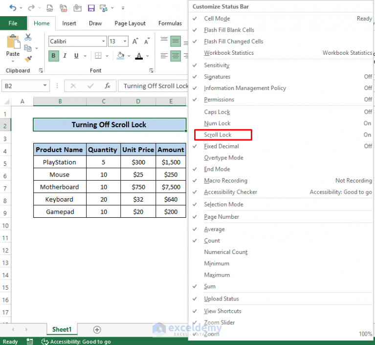 [Fixed!] Excel Arrows Scrolling Not Moving Cells (6 Possible Solutions)