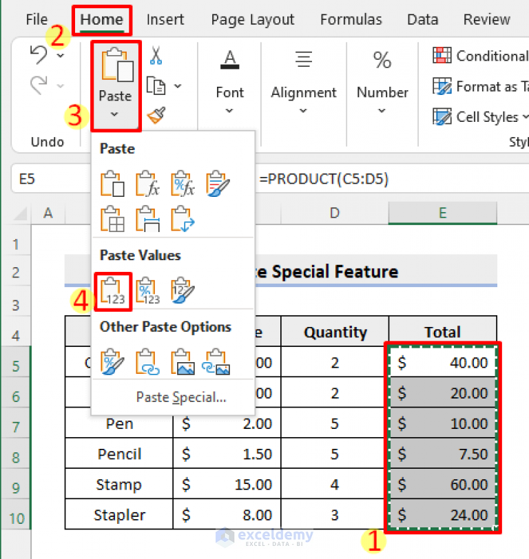 Excel Convert Formula To Value Multiple Cells