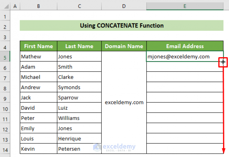 formula-to-create-email-address-in-excel-2-suitable-examples