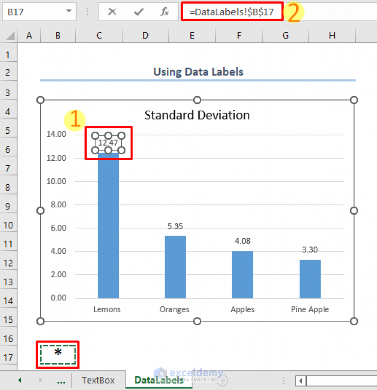 How to Add Asterisk in Excel Graph (2 Handy Ways)