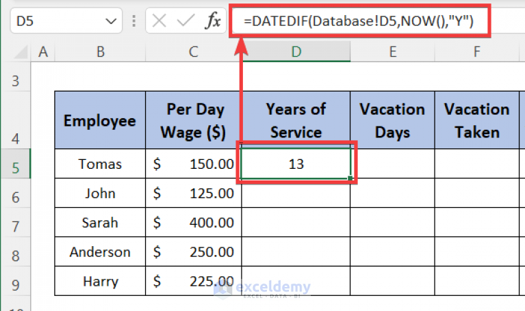 how-to-calculate-accrued-vacation-time-in-excel-with-easy-steps