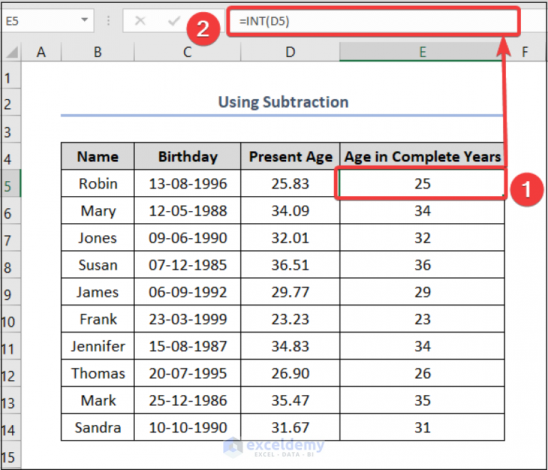 how-to-calculate-age-from-birthday-in-excel-8-easy-methods