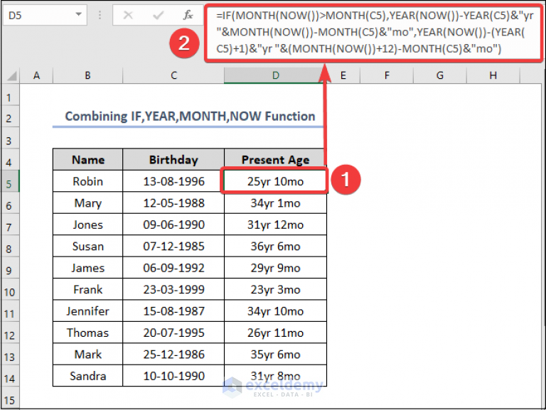 how-to-calculate-age-from-birthday-in-excel-8-easy-methods