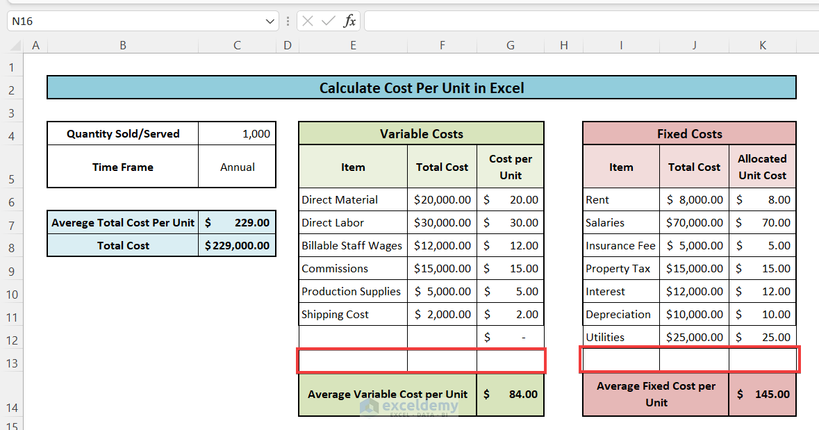 Final Cost Calculator SusanneHayley