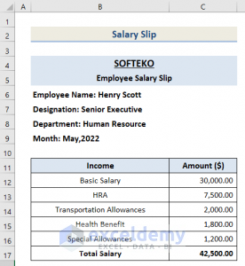 How to Calculate HRA on Basic Salary in Excel (3 Quick Methods)