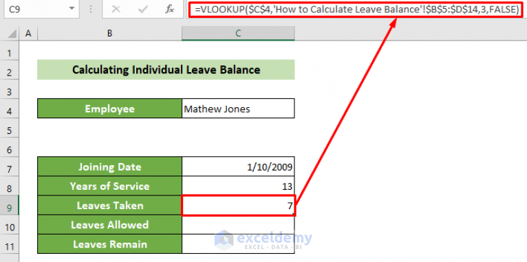 how-to-calculate-leave-balance-in-excel-with-detailed-steps