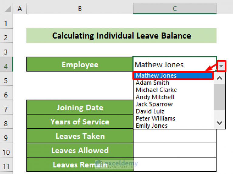 how-to-calculate-leave-balance-in-excel-with-detailed-steps