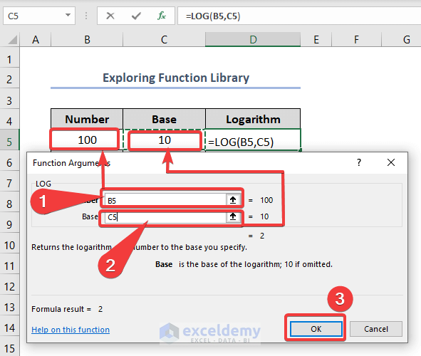 How To Calculate A Logarithm In Excel 6 Methods Exceldemy 3762