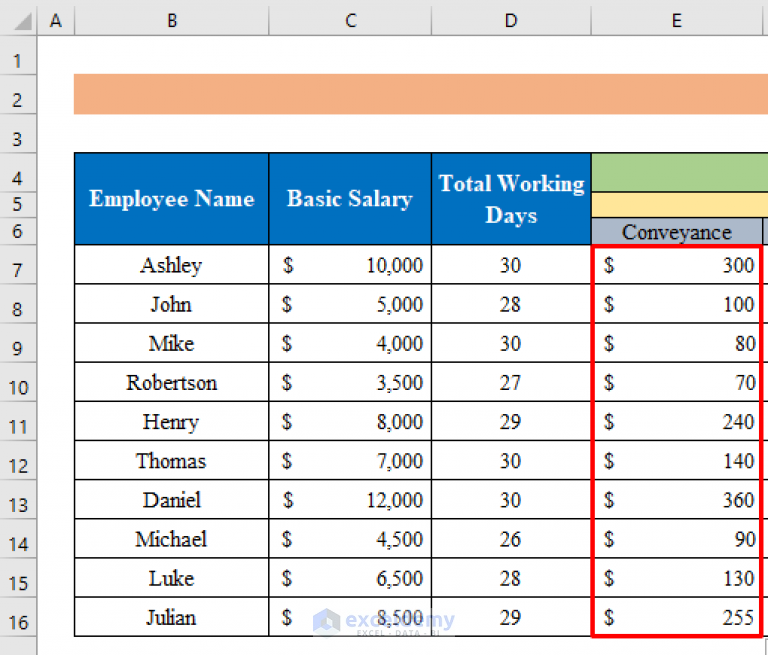 How to Calculate Monthly Salary in Excel (with Easy Steps) ExcelDemy