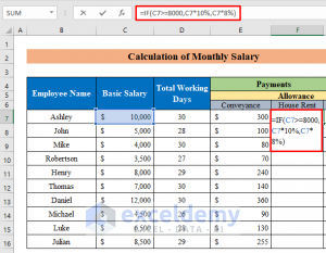 How to Calculate Monthly Salary in Excel (with Easy Steps) - ExcelDemy