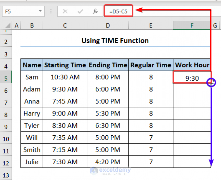 How to Calculate Overtime Percentage in Excel (3 Quick Methods)