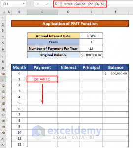 How to Calculate Simple Interest on Reducing Balance in Excel