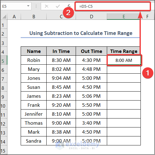  How To Calculate Time Range In Excel 4 Handy Methods ExcelDemy