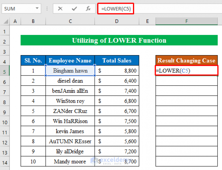  How To Change Case In Excel Sheet 8 Quick Methods ExcelDemy