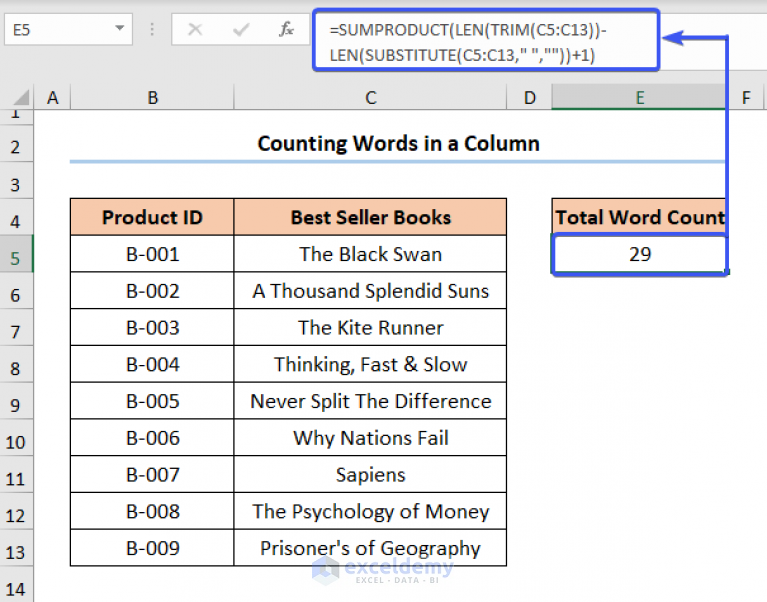 how-to-count-words-in-excel-column-5-useful-ways-exceldemy