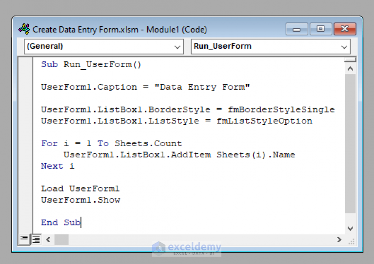 How To Create Data Entry Form In Excel Vba With Easy Steps 2730