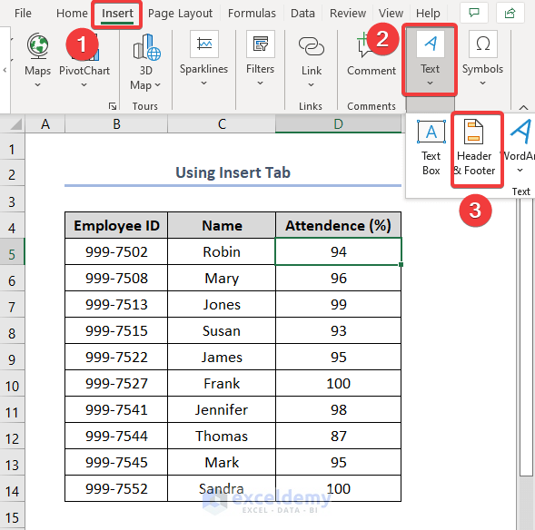 How To Set Header And Footer In Excel