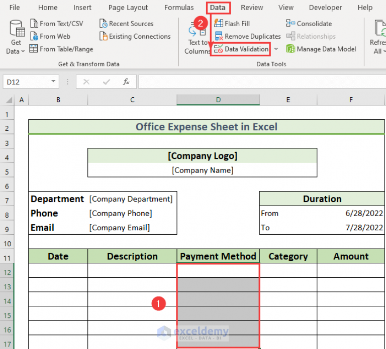 How to Make Office Expense Sheet in Excel (with Easy Steps)