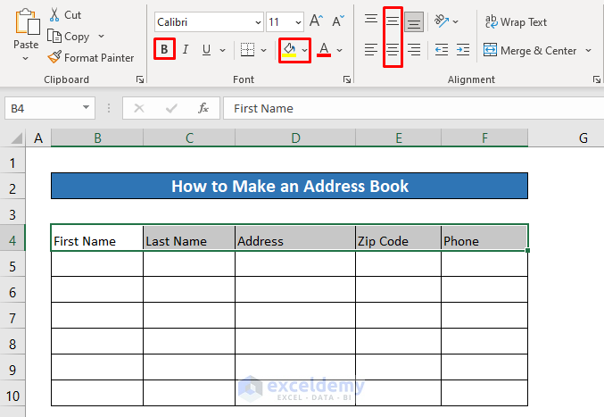  How To Make An Address Book In Excel An Ultimate Guide ExcelDemy