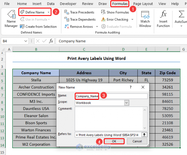 How To Print Avery Labels From Excel 2 Simple Methods