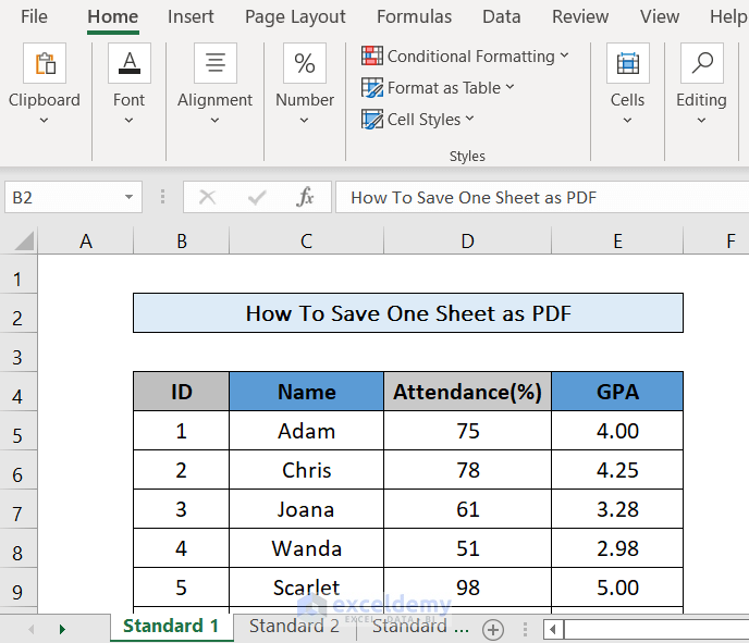 How To Save One Sheet In Excel As PDF 3 Useful Ways ExcelDemy