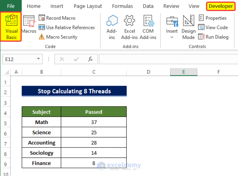 how-to-stop-calculating-8-threads-in-excel-14-effective-ways